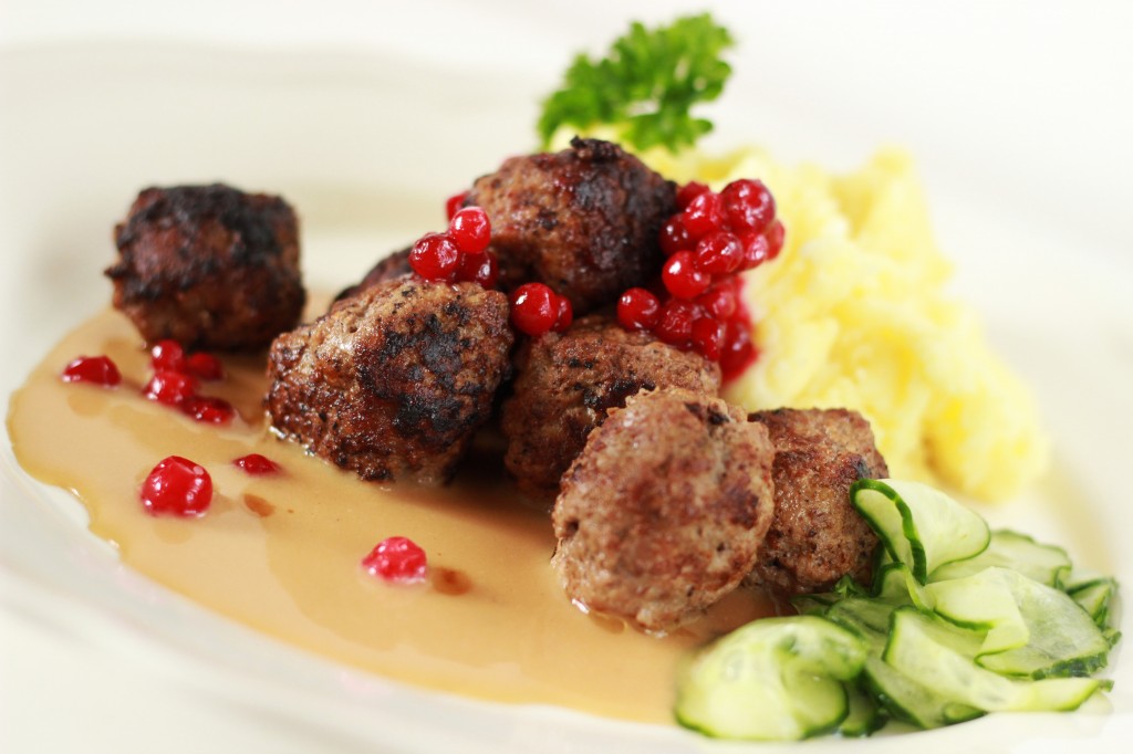 The national dish of Sweden - Meatballs
