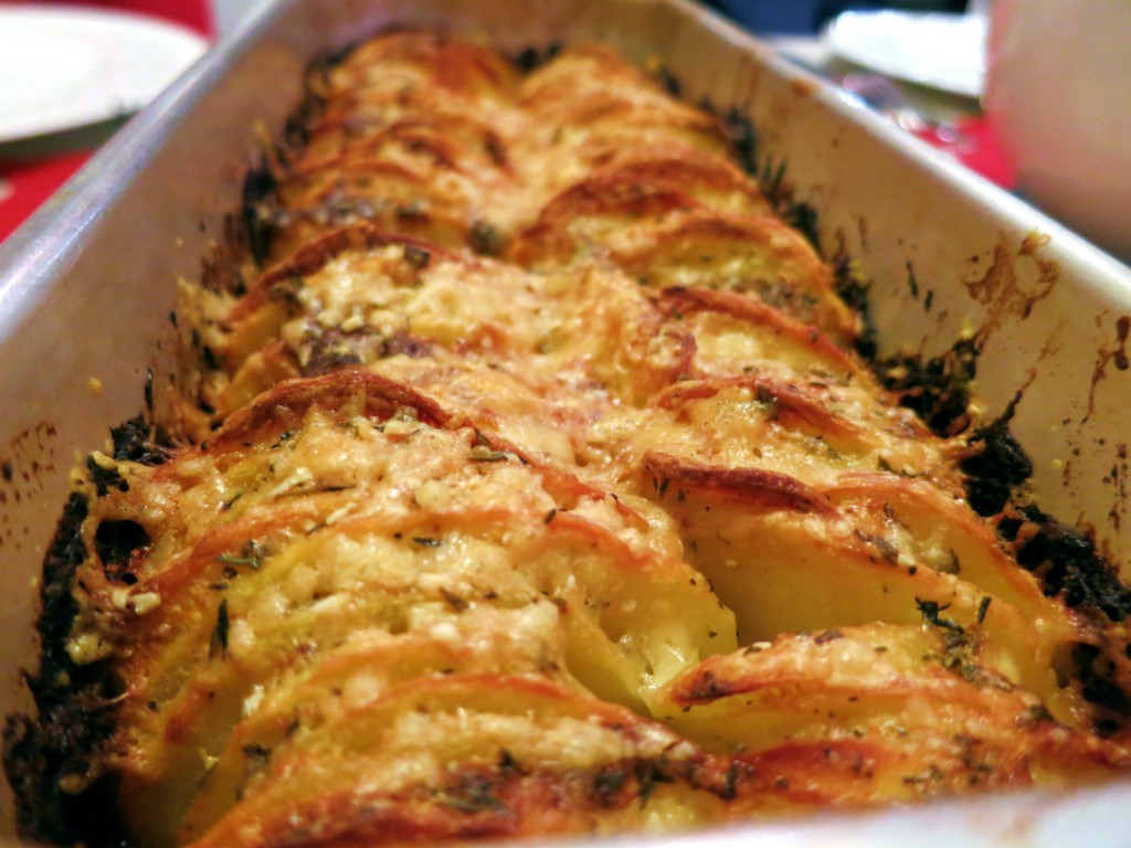 Hasselback potato gratin