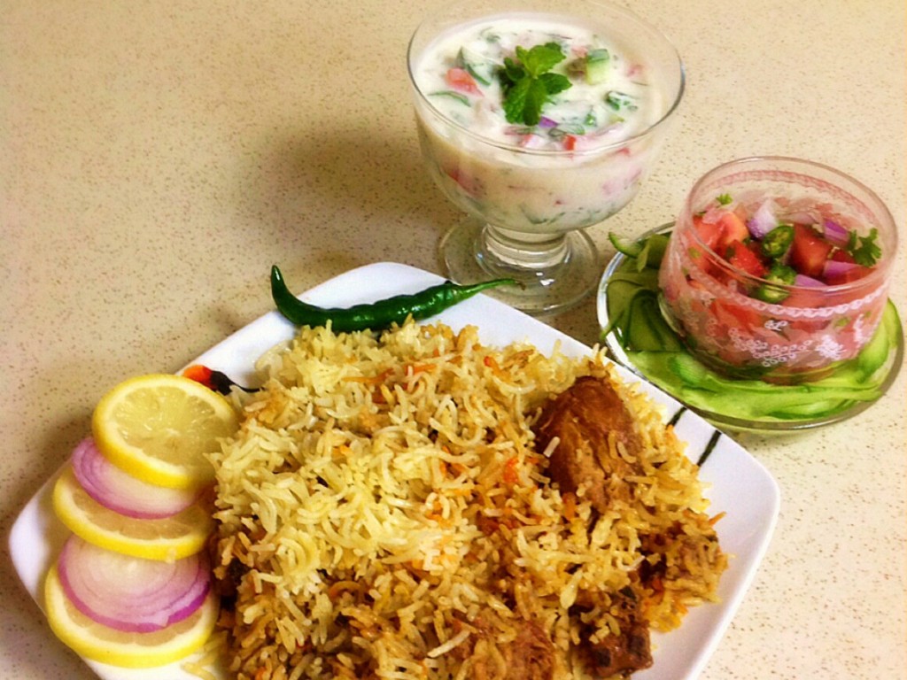 The national dish of Pakistan - Chicken Biryani