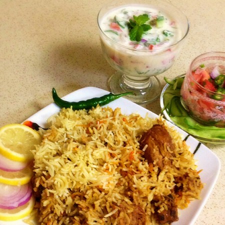 The national dish of Pakistan - Chicken Biryani