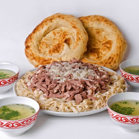 the national dish of Kyrgyzstan - Besh Barmak