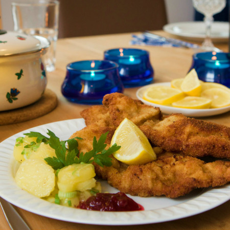 The national dish of Austria - Wiener schnitzel