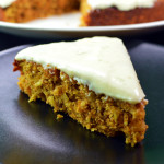 Moist carrot cake with lime frosting