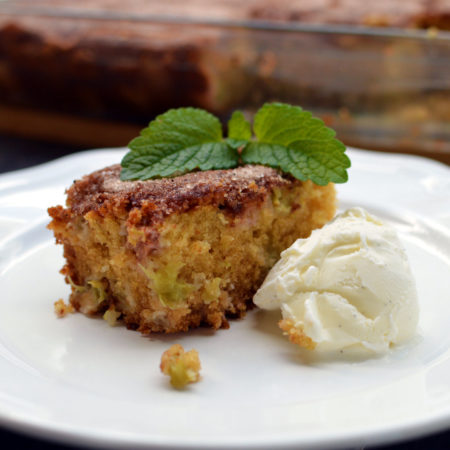 Moist rhubarb cake