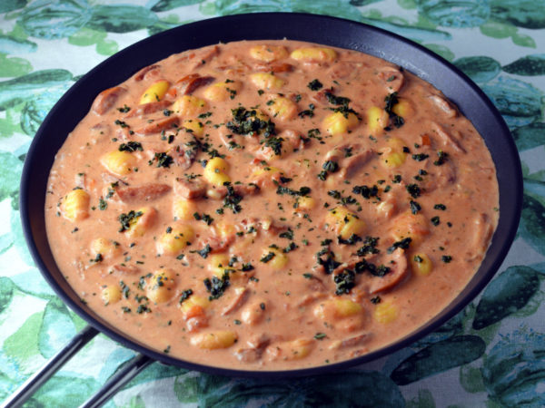 Gnocchi and sausage in creamy sauce Gnocchi and sausage in creamy sauce