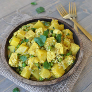 Simple Curry Tofu and Pineapple