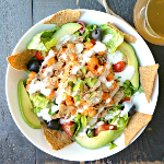 Veggies save the day - Buffalo Ranch Chickpea Taco Salad Vegan