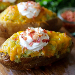 Broccoli & Cheese Twice Baked Potatoes