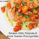 Recipe: Salmon with polenta and warm tomato vinaigrette