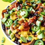 Emilie eats - loaded vegan sweet potato nachos