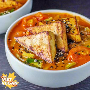 the viet vegan - spicy lemongrass noodle soup