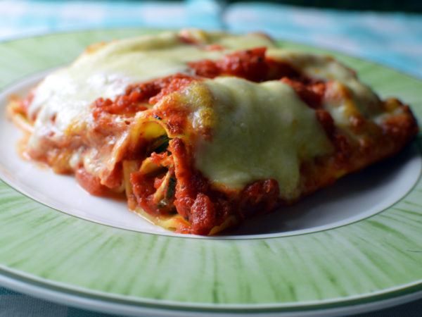 Canneloni with zucchini ham and cream cheese Canneloni with zucchini ham and cream cheese