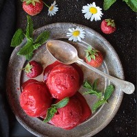 Klings kitchen - jordgubbssorbet