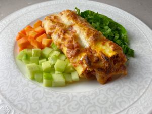 Cannelloni med zucchini och skinka