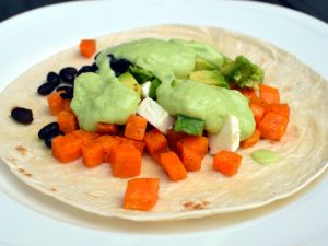 Tacos med sötpotatis och avokado