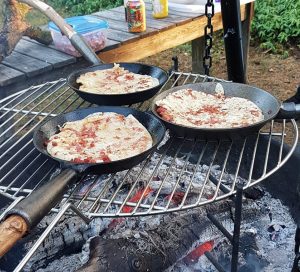 kolbulle över eld