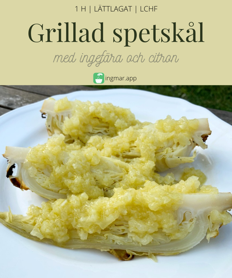 Grillad spetskål med ingefära och citron