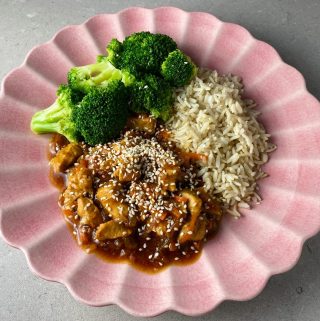 Teriyaki kyckling med ris och broccoli