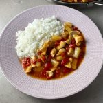 Kyckling i sötsur sås med ris